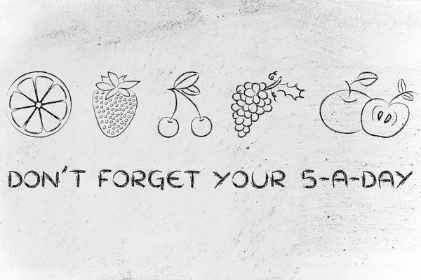 Don't forget your five a day fruit and vegetables