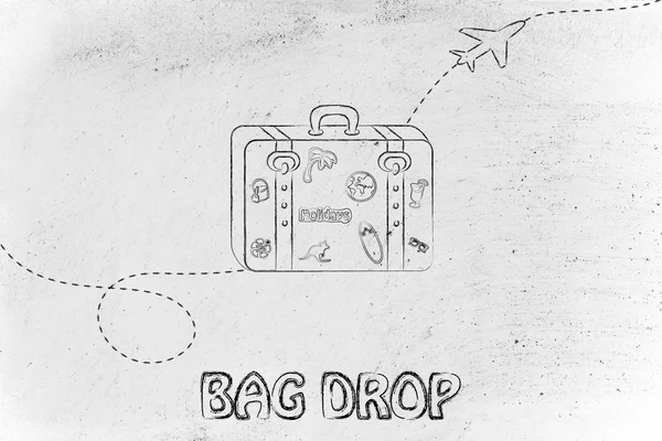 Concept of airport bag drop