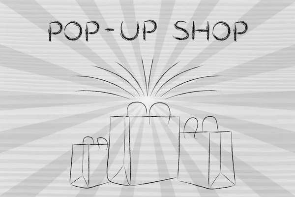 Pop-up shops and the fashion industry illustration