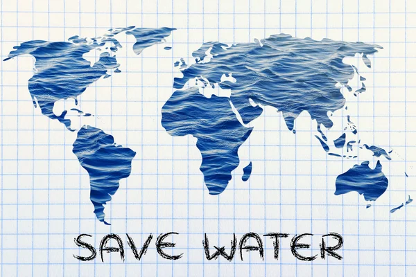 Concept of saving water and caring about the environment