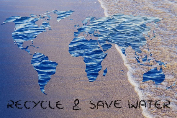 Recycle & save water illustration
