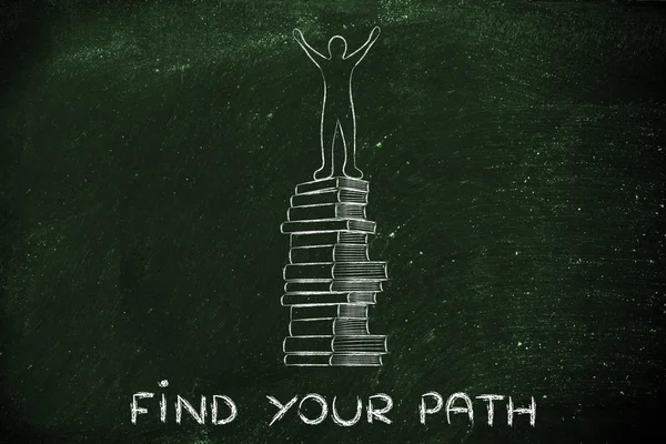 Find your path through education concept