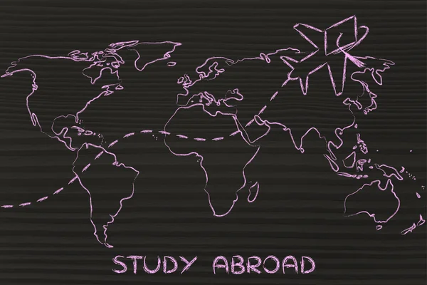 Concept of study abroad