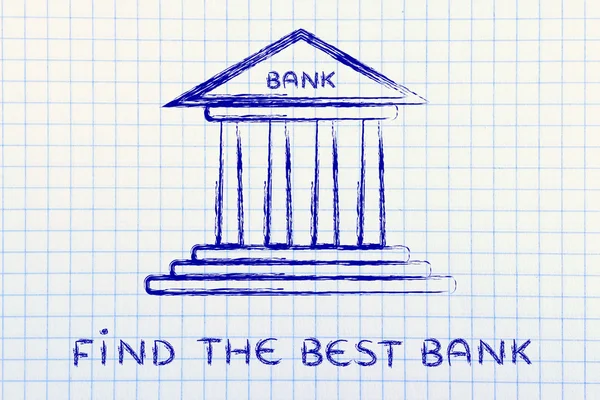 Concept of choosing the best bank account