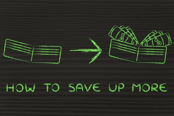 How to save up more concept