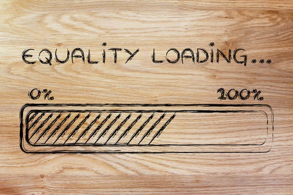 Equality loading, progress bar illustration