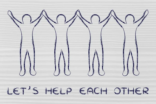 Concept of let's help each other