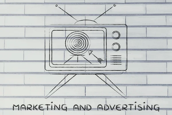 Concept of tv advertising and marketing