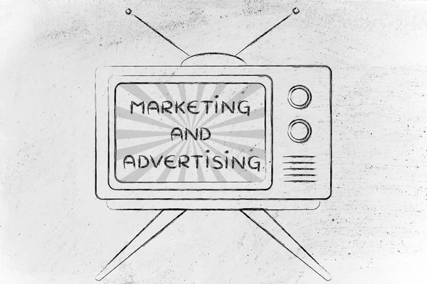 Concept of tv marketing and advertising