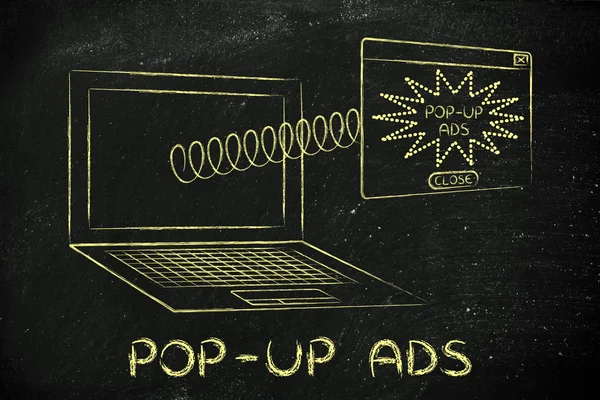 Pop-up ads and browser settings illustration