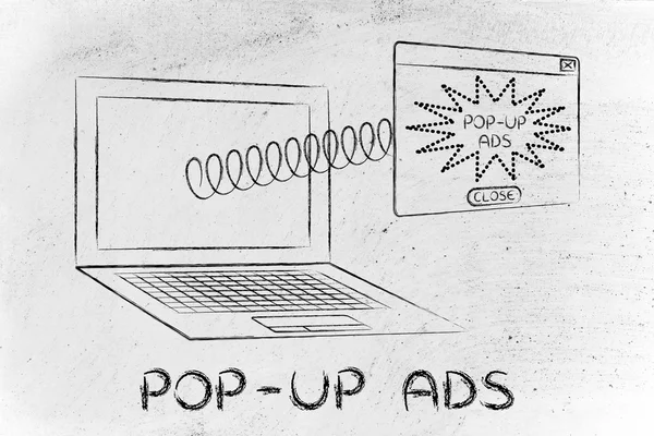 Pop-up ads and browser settings illustration