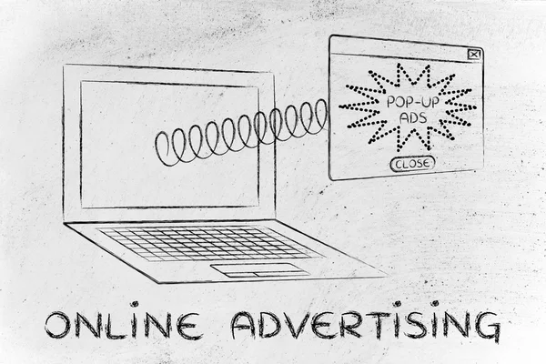 Illustration of web marketing & online advertising