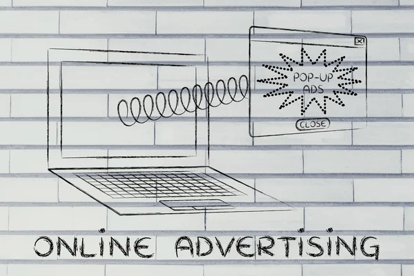 Illustration of web marketing & online advertising