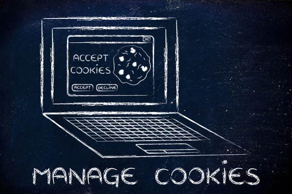 Illustration of Manage cookies and browser\'s setting
