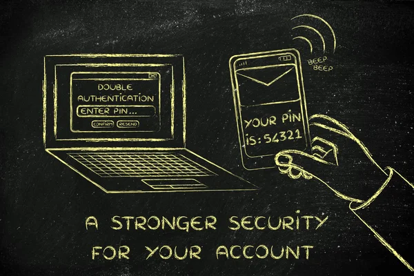 Illustration of a stronger security for your account