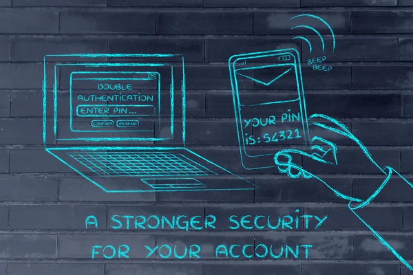 Illustration of a stronger security for your account