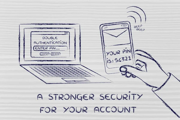 Illustration of a stronger security for your account