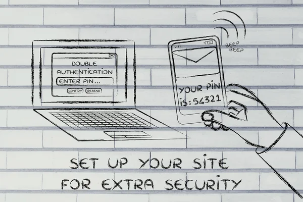 Illustration of set up your site for extra security