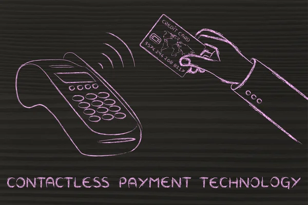 Contactless payments technology illustration