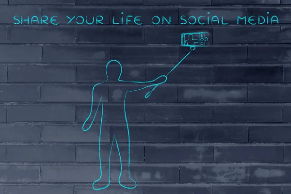 Concept of Share your life on social media