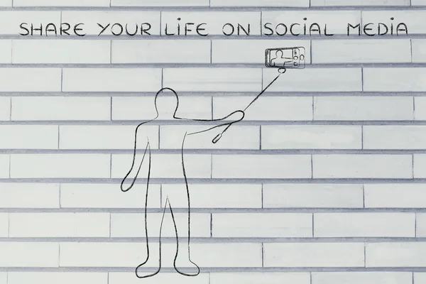 Concept of Share your life on social media