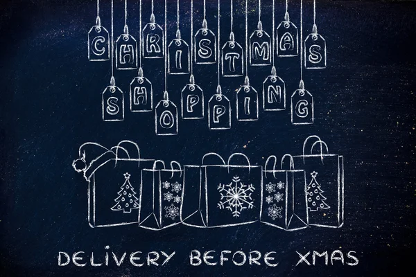 Delivery before Christmas illustration