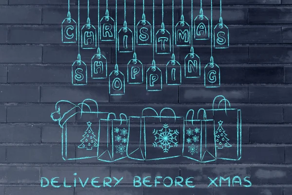 Delivery before Christmas illustration