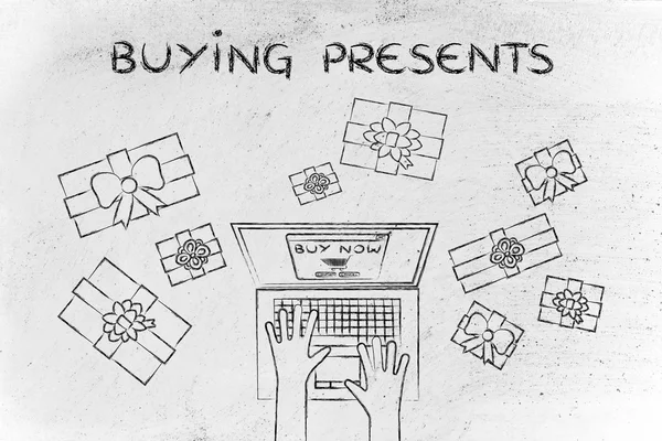 Concept of buying presents