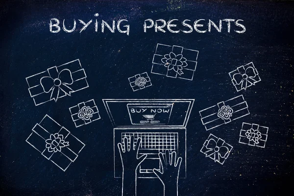 Concept of buying presents