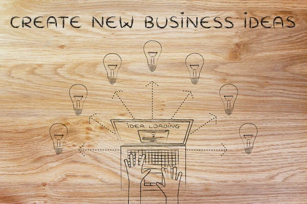 Concept of create new business ideas