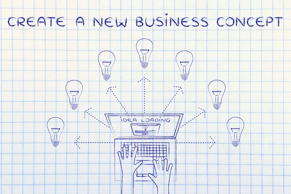 Concept of create a new business concept