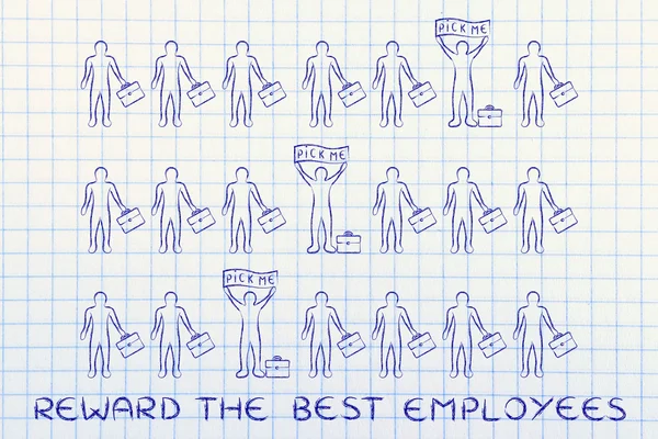 Reward the best employees illustration