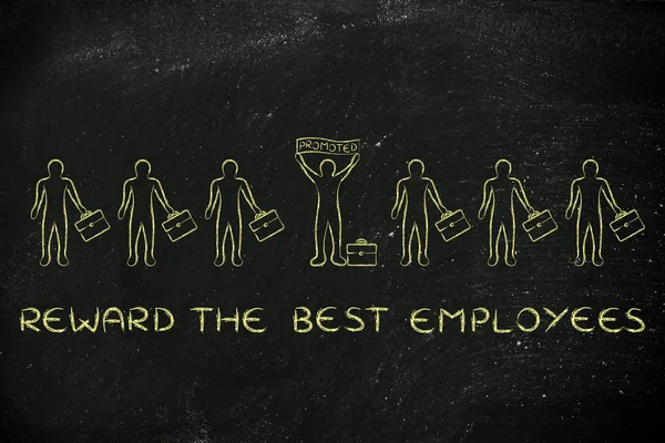 Concept of reward the best employees