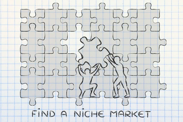 Concept of find a niche market