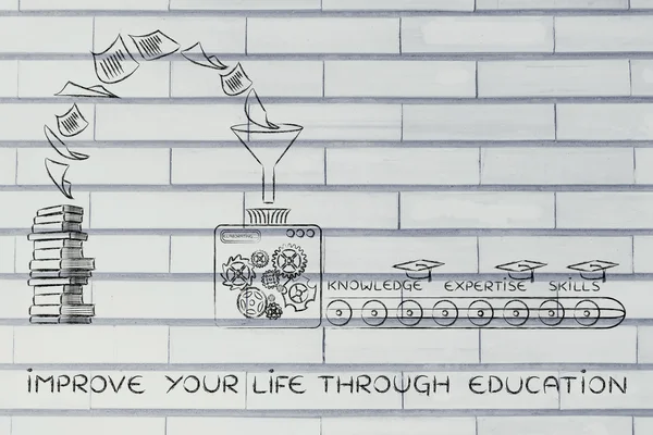 Improve your life through education illustration