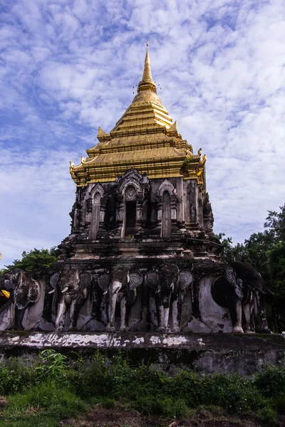 Ancient temple with Beauty sky, Wat Chiang Man in Chiang Mai, Thailand