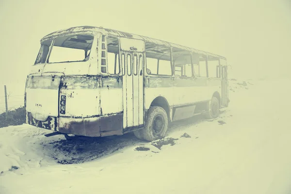 Bus on snow