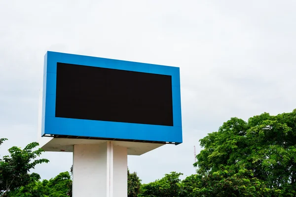 Empty black digital billboard screen for advertising