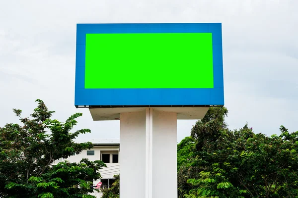 Empty black digital billboard green screen for advertising