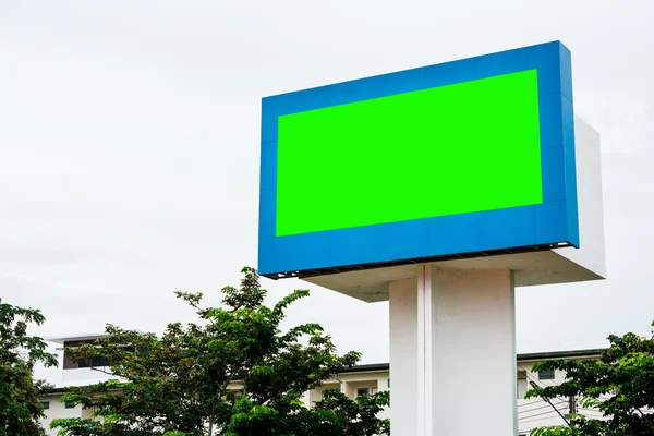 Empty black digital billboard green screen for advertising