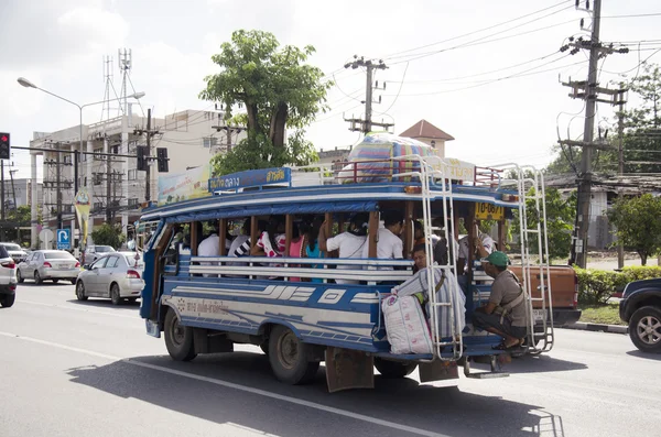 Bus or passenger car phuket road for send passenger in city