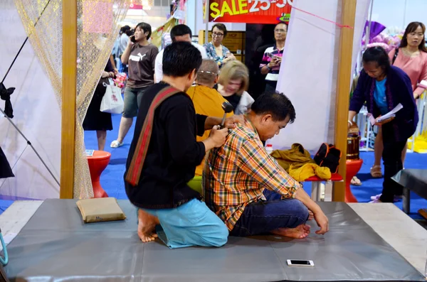 Thai people thai Massage Tok-Sen or Massage hammer punch line