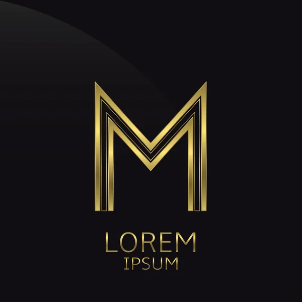 Vectores de stock de Letra m oro, ilustraciones de Letra m oro sin