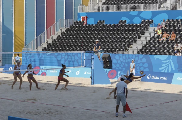 BAKU,AZERBAIJAN-THE FIRST EUROPEAN GAMES-JUNE 20,2015-BEACH VOLL