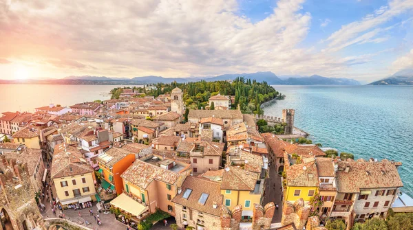 Aerial view on Sirmione, Italy