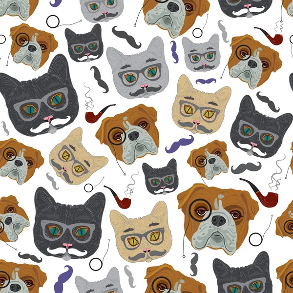 Cat and Dog seamless pattern