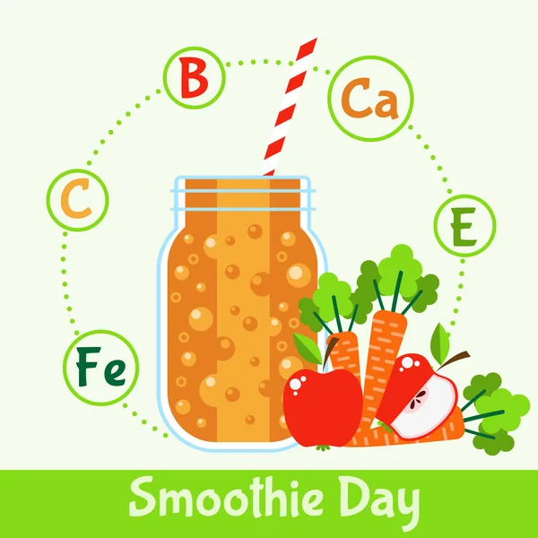 Smoothie with fruits and vegetables