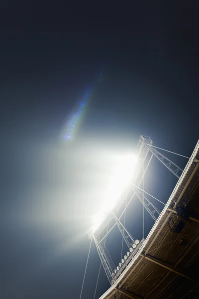 View of stadium lights at night