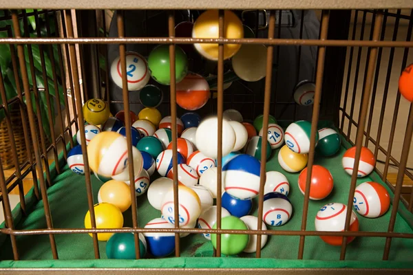 Bingo balls ready for game