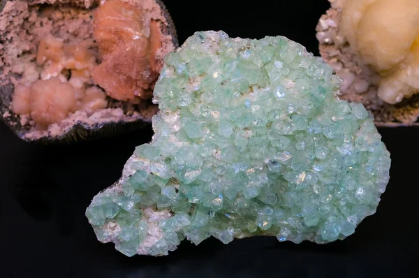 Green apophyllite gem